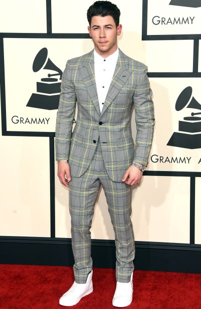 Singer Nick Jonas at the 2015 Grammys.