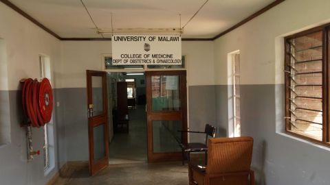 Entrance to maternity ward at Queen Elizabeth Central Hospital in Blantyre.