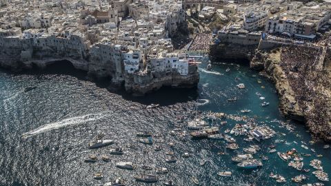 <strong>Polignano a Mare, Italy: </strong>The town of Polignano a Mare, in southern Italy on the Adriatic coast, played host in September to the Red Bull Cliff Diving World Series.<br />