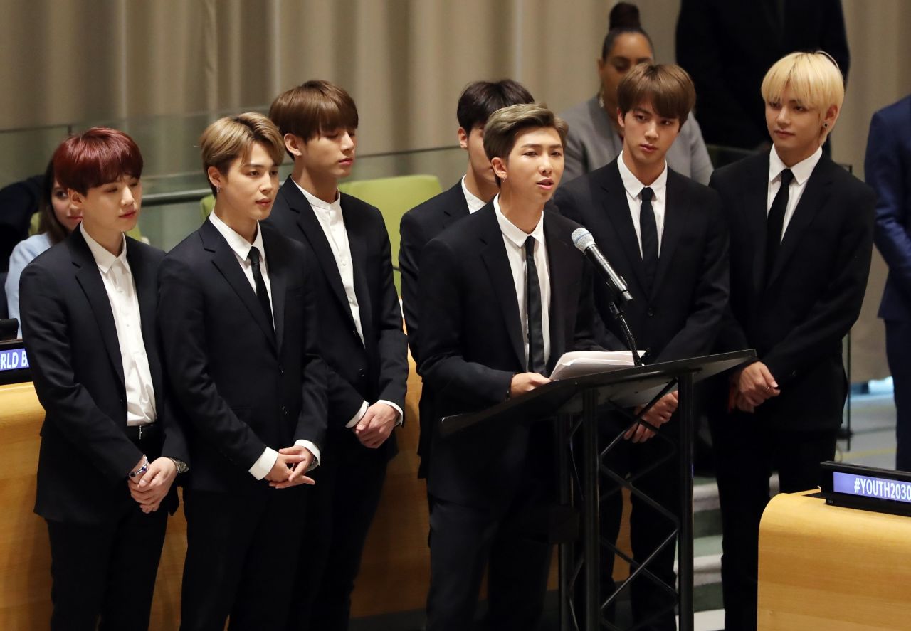 RM, the leader of the South Korean boy band BTS, announces the launch of "Generation Unlimited," a UNICEF youth campaign aimed at promoting education, training and employment. 