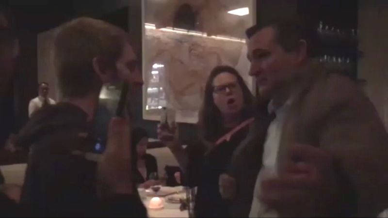 Cruz swarmed by protesters at DC restaurant