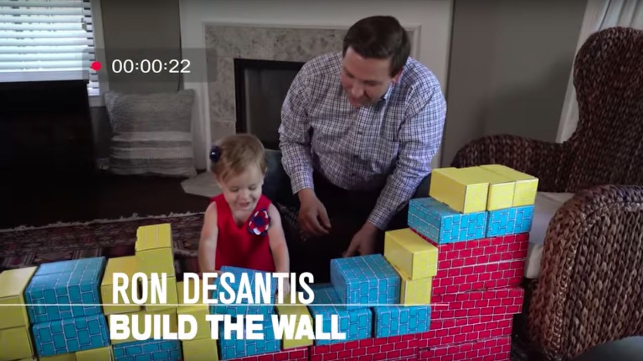 In his bid for governor of Florida, Ron DeSantis has emphasized his ties with President Trump -- and his desire to share the message with his children.