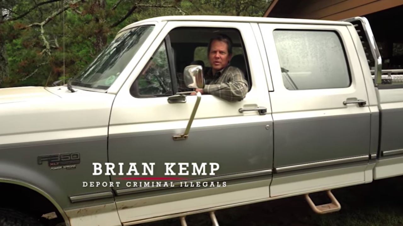 In Georgia, Republican gubernatorial hopeful Brian Kemp made headlines early in his campaign when he launched an ad titled "So Conservative," which features him touting gun rights, slamming regulations and revving the engine of his Ford F350. "I got a big truck, just in case I need to round up criminal illegals and take 'em home myself," Kemp says in the ad.