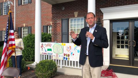 Barr is keeping up a hectic schedule, here addressing the Central Kentucky Right to Life Walk.