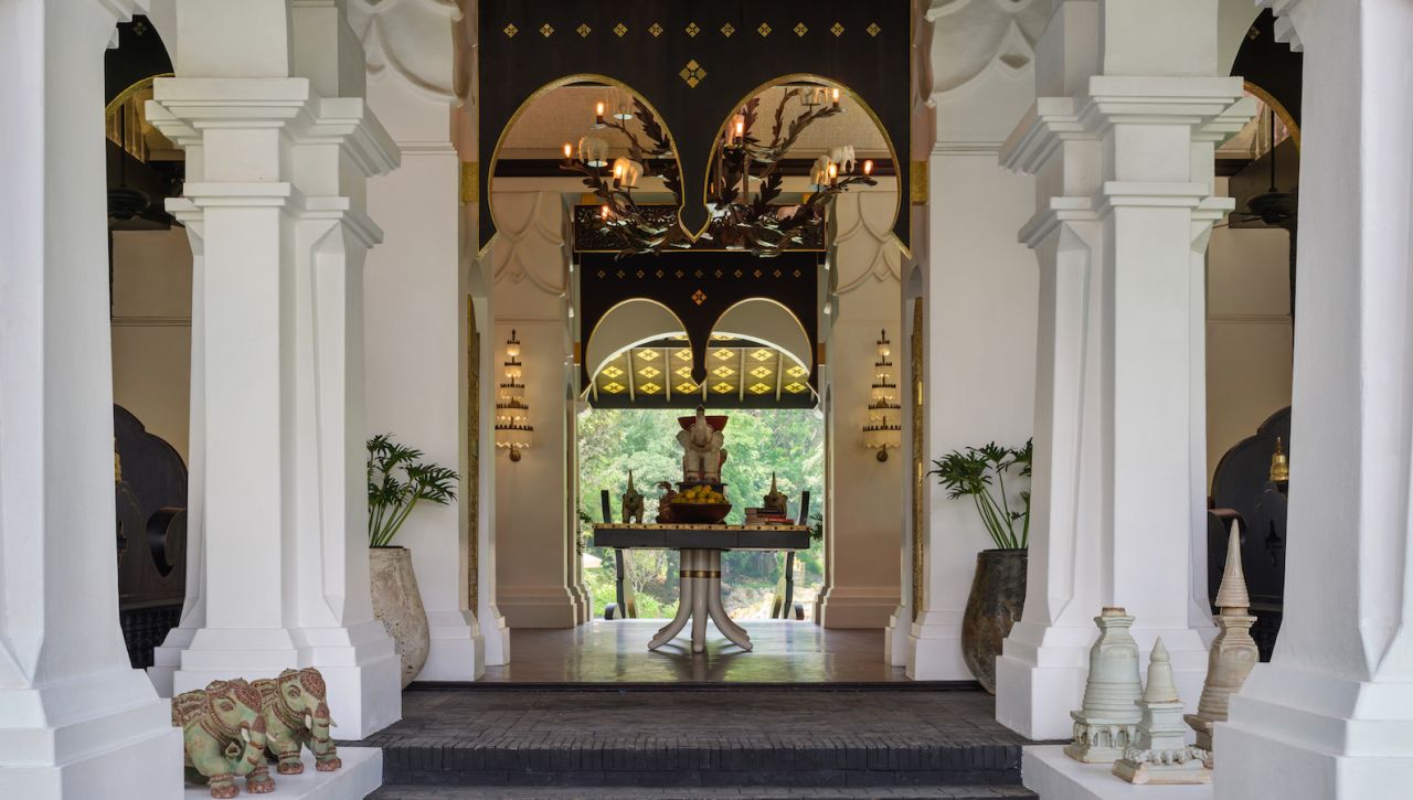 <strong>The Great House: </strong>The resort's main dining space and lobby, the Great House was modeled after the mansion of Auguste Pavie, a French explorer and former governor of Luang Prabang.   