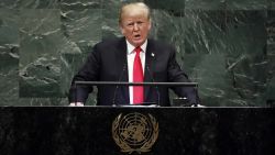 President Donald Trump addresses the 73rd session of the Un