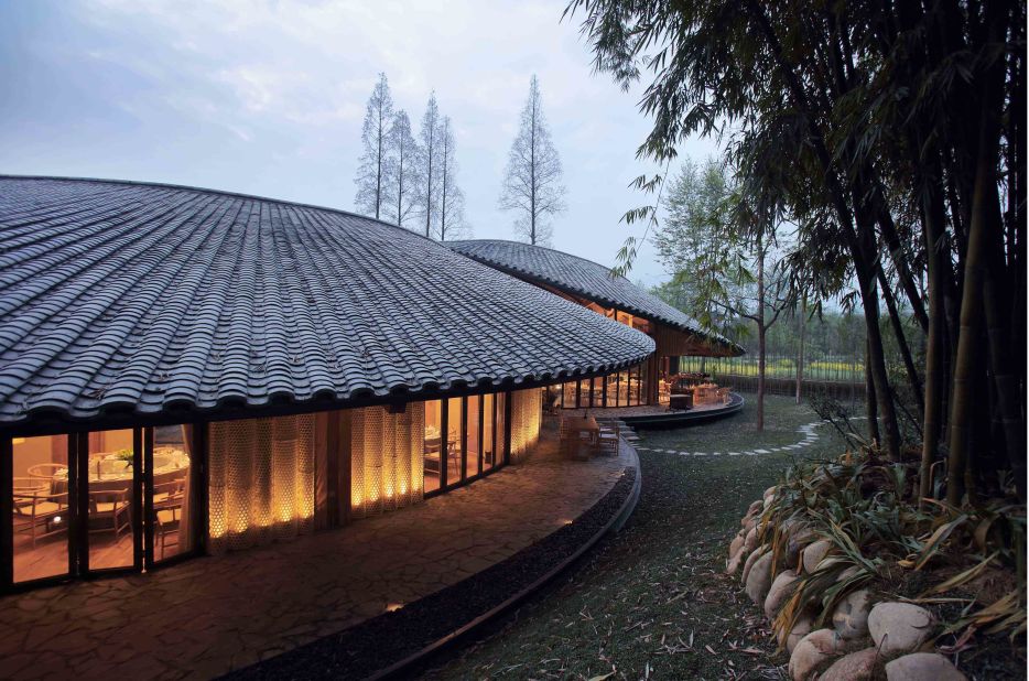 "In Bamboo," was designed in collaboration with local craftsmen in a small village in China's Sichuan province. With a limited budget and construction time frame, Archi-Union Architects was able to complete the pavilion in just 52 days. 