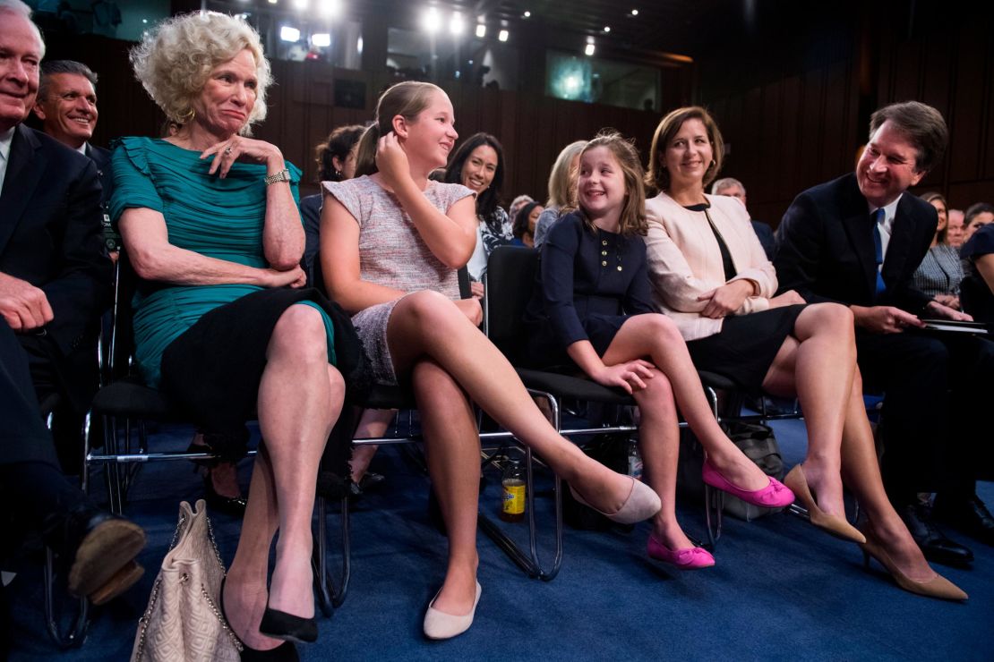 Supreme Court nominee Brett Kavanaugh and his family attend his Senate Judiciary Committee confirmation hearing on September 4, 2018. 