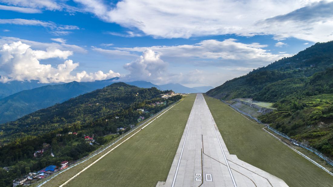 <strong>An engineering marvel: </strong>"This airport was built at a cost of $68.7 million and showcases our engineers, workers and their potential -- how the mountains were cleared, the ditch was filled, the heavy rains they dealt with," said Narendra Modi, India's prime minister, during a speech at Pakyong's opening ceremony.