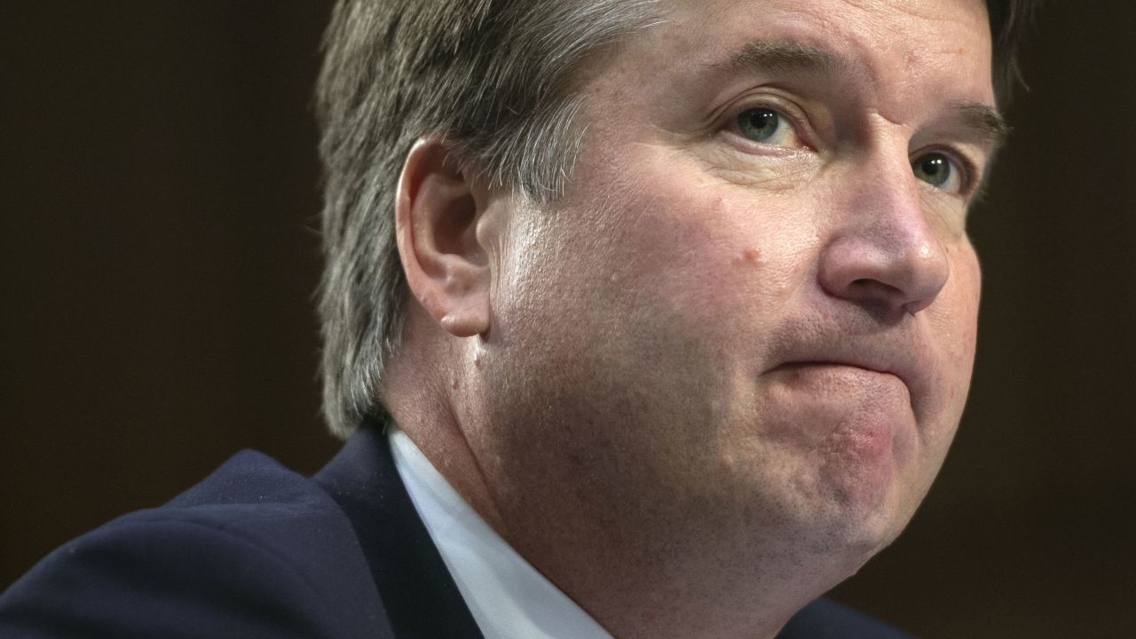 Judge Brett Kavanaugh testifies during the second day of his US Senate Judiciary Committee confirmation hearing to be an Associate Justice on the US Supreme Court, on Capitol Hill in Washington, DC, September 5, 2018. - President Donald Trump's newest Supreme Court nominee Brett Kavanaugh is expected to face punishing questioning from Democrats this week over his endorsement of presidential immunity and his opposition to abortion. (Photo by SAUL LOEB / AFP) (Photo credit should read SAUL LOEB/AFP/Getty Images)