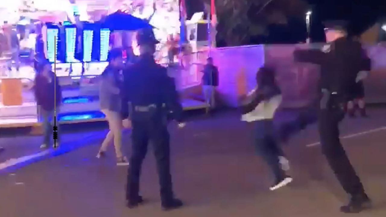 An image captured on video shows the police conduct under review. 