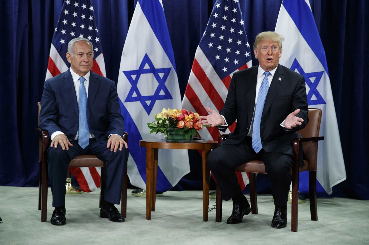 Trump meets with Israeli Prime Minister Benjamin Netanyahu on Wednesday.
