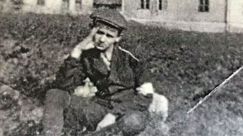 Alter Wiener as a  boy, in a concentration camp.