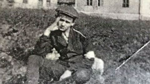 Alter Wiener as a young boy, in a concentration camp.