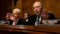 Senate Judiciary Chairman Chuck Grassley speaks at a Senate Judiciary Committee hearing for Christine Blasey Ford to testify about sexual assault allegations against Supreme Court nominee Judge Brett M. Kavanaugh on Capitol Hill in Washington, U.S., September 27, 2018. Erin Schaff/Pool via REUTERS