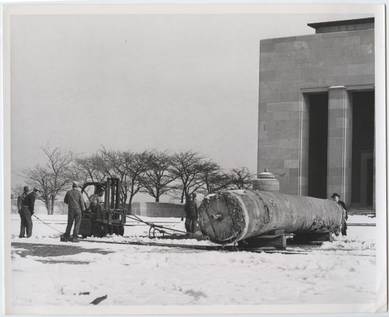 The painting was donated to the Liberty Memorial of Kansas City, Missouri, and transported there in 1957.