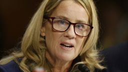 Christine Blasey Ford speaks before the Senate Judiciary Committee hearing on the nomination of Brett Kavanaugh to be an associate justice of the Supreme Court of the United States, on Capitol Hill in Washington, DC, U.S., September 27, 2018. Michael Reynolds/Pool via REUTERS