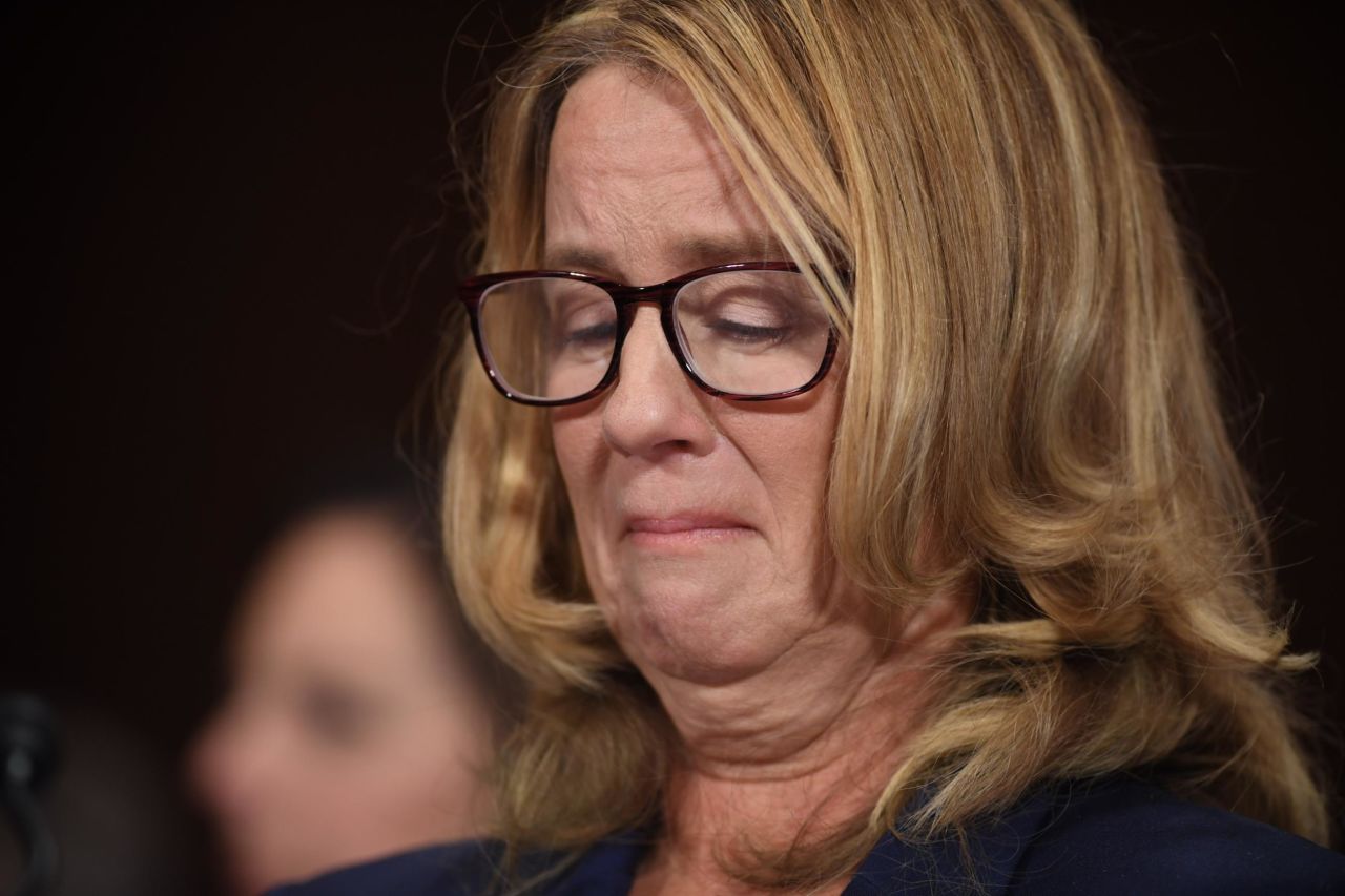 Ford was seemingly on the verge of tears as she <a href="https://www.cnn.com/politics/live-news/kavanaugh-ford-sexual-assault-hearing/h_b12d90d10135bd4768102424b93201c9" target="_blank">gave her account</a> of what took place with Kavanaugh more than 30 years ago.