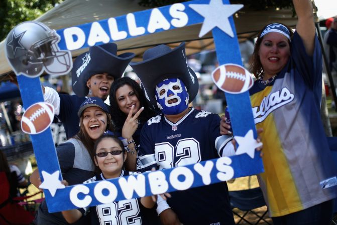 Fans of the Dallas Cowboys tailgate before a game against the New York Giants  outside AT&T Stadium October 19, 2014 in Arlington, Texas.