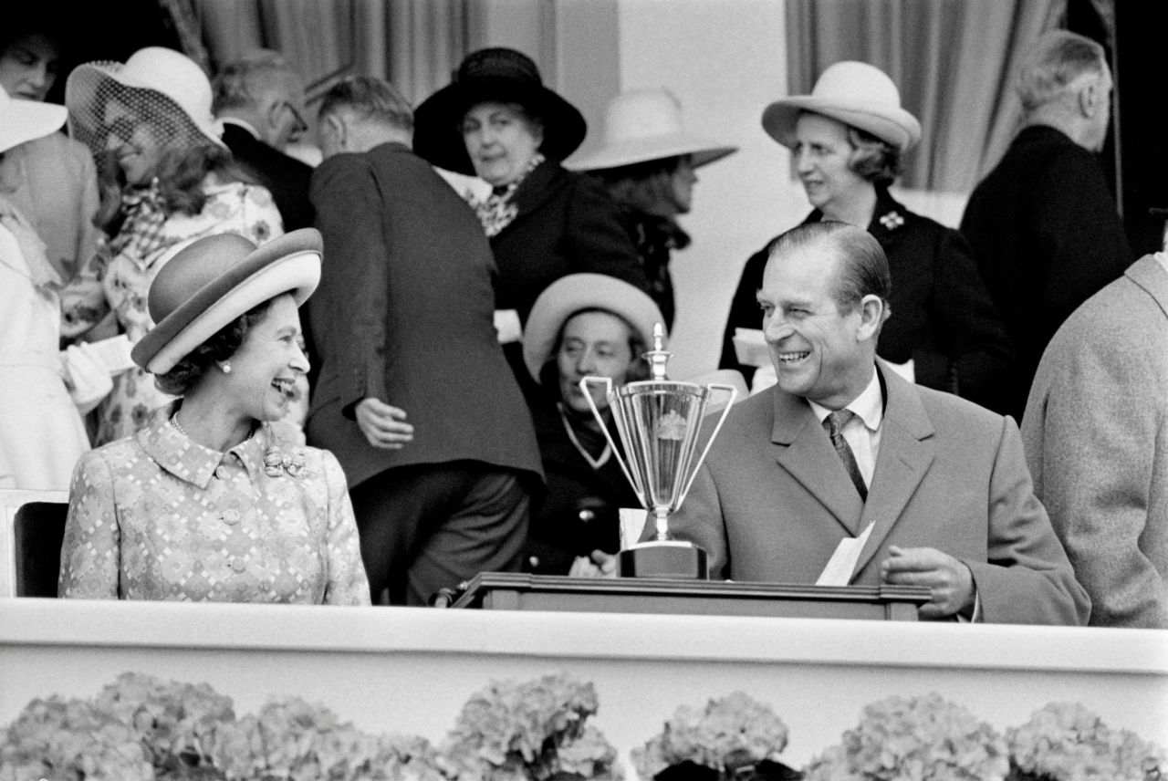 Britain's Queen Elizabeth II and her husband Prince Philip, Duke of Edinburgh, visited Longchamp Racecourse in 1972 during an official visit to France.