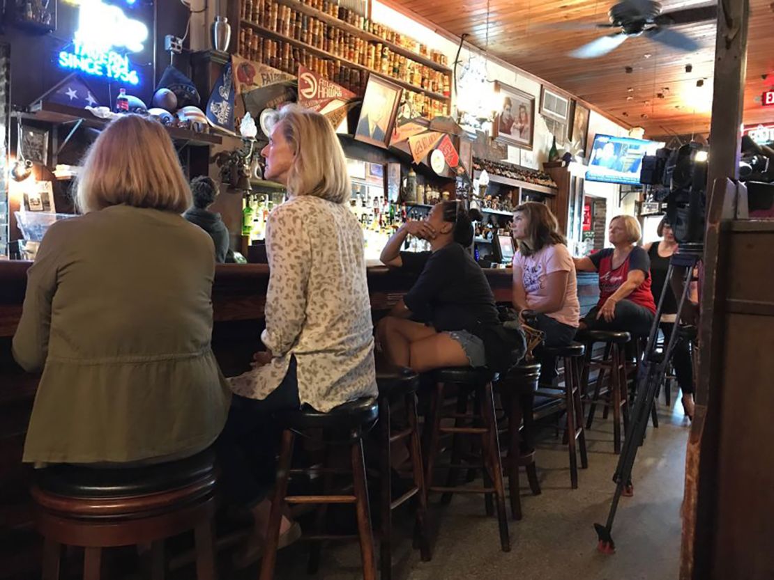 The scene Thursday morning at Manuel's Tavern in Atlanta.