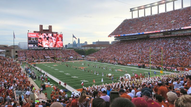 The Texas - USC game on September 15 boasted a record attendance of 103, 507 at Darrell K Royal --Texas Memorial Stadium. But many fans opted to carry on tailgating and watch the matchup on outdoor screens. 
