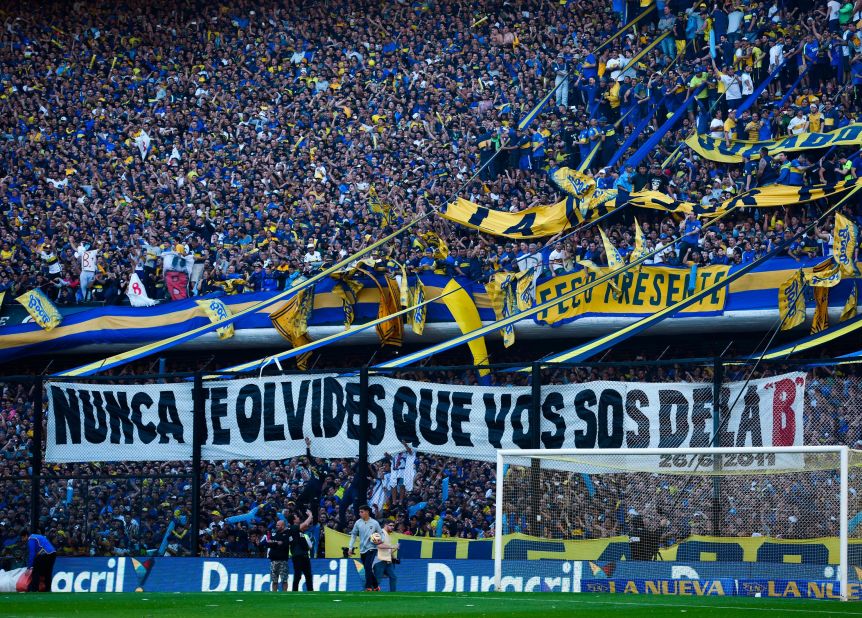 La Bombonera is the home to Argentine side Boca Juniors. The fans are at most vocal for the Buenos Aires derby against River Plate where