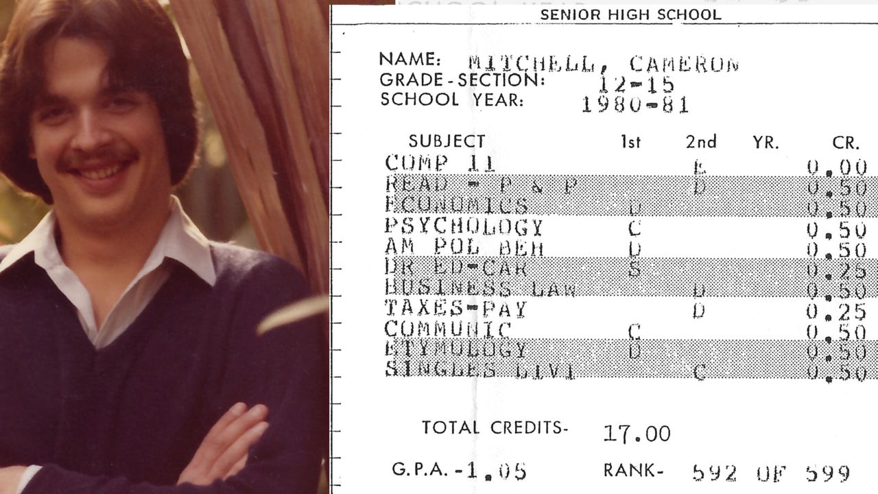 Mitchell didn't graduate with his senior class. Still, he was voted class president.