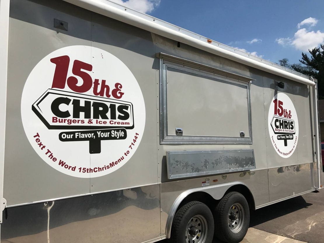Purifoy bought a food truck to cater events and sell burgers around town. 