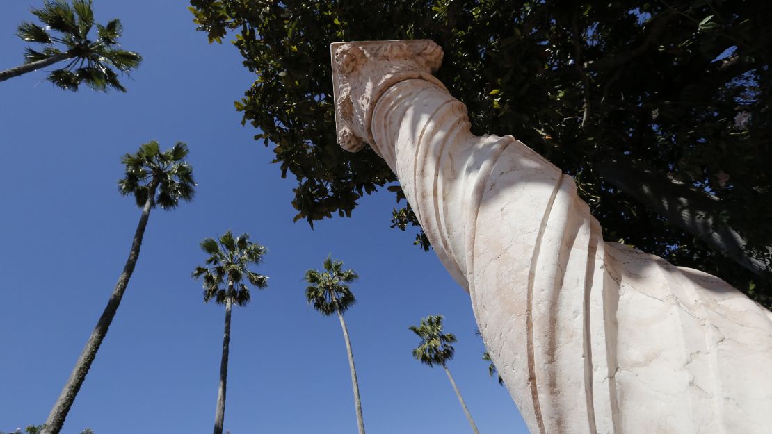 Roman columns dot the expansive courtyards surrounding Casa Grande and the guesthouses.