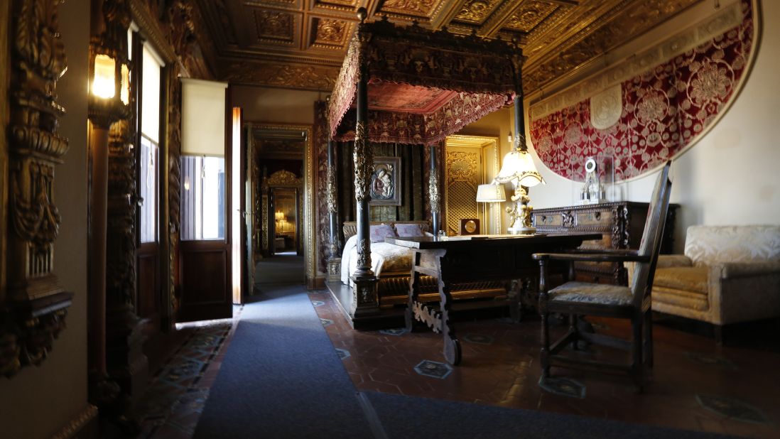 <strong>Several bedrooms. </strong>Hearst used this room in Casa del Mar, one of the three guesthouses, as his bedroom during construction.