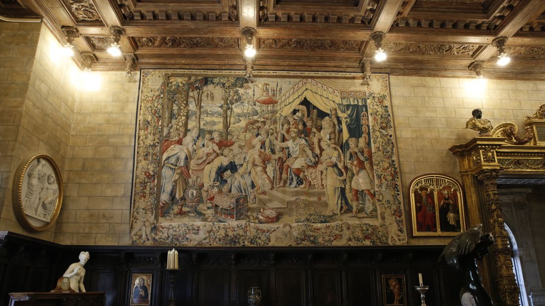 <strong>Original art. </strong>Located in the assembly room, this is one of four original 16th-century tapestries from the Deeds of Scipio Africanus series. Some of the same tapestries are in the Louvre in Paris -- but theirs are copies.