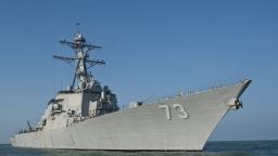 The USS Decatur, seen in this file photo, sailed within 12 nautical miles of the Spratly Islands, two US officials told CNN.
