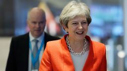 BIRMINGHAM, ENGLAND - SEPTEMBER 30:  British Prime Minister Theresa May arrives for her appearance on The Andrew Marr Show during the annual Conservative Party Conference on September 30, 2018 in Birmingham, England. The Conservative Party Conference 2018 is taking place at Birmingham's International Convention Centre (ICC) from September 30 to October 3.  (Photo by Christopher Furlong/Getty Images)