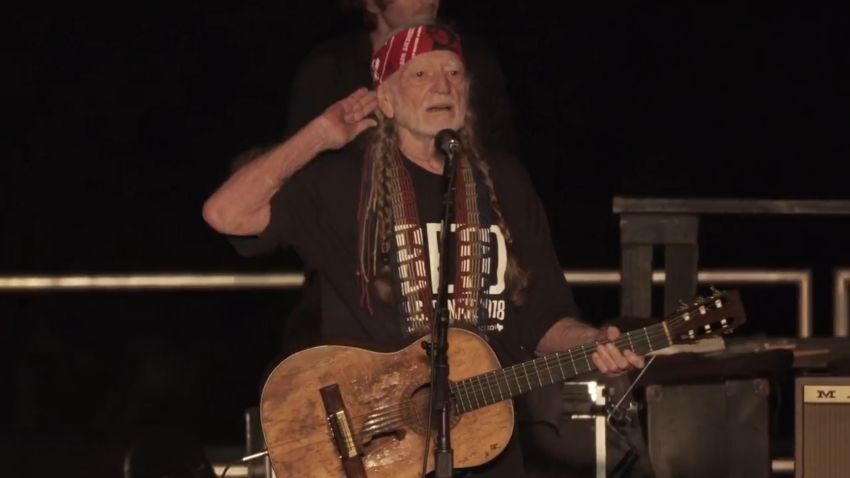 Willie Nelson took the stage at a rally for Democratic Senate candidate Beto O'Rourke in Austin, Texas on September 29, 2018.