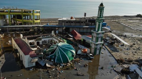 Much of Palu, a city of 350,000, has been left in ruins following the disaster. 