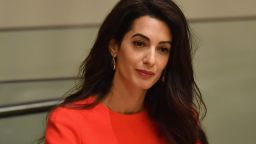 Amal Clooney participates in the Press Behind Bars: Undermining Justice and Democracy event during the 73rd session of the United Nations General Assembly.