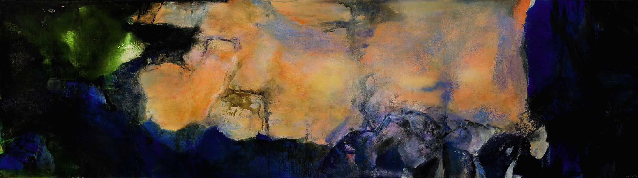 Zao Wou-Ki's abstract painting "Juin-Octobre 1985" has become the most expensive painting to ever sell at auction in Hong Kong.