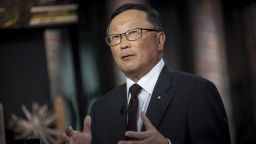 John Chen, chief executive officer of BlackBerry Ltd., speaks during a Bloomberg Technology television interview in San Francisco, California, U.S., on Thursday, May 10, 2018. Chen discussed the company's position in car tech and why he thinks new safety discussions around self-driving cars is irrational. Photographer: David Paul Morris/Bloomberg via Getty Images