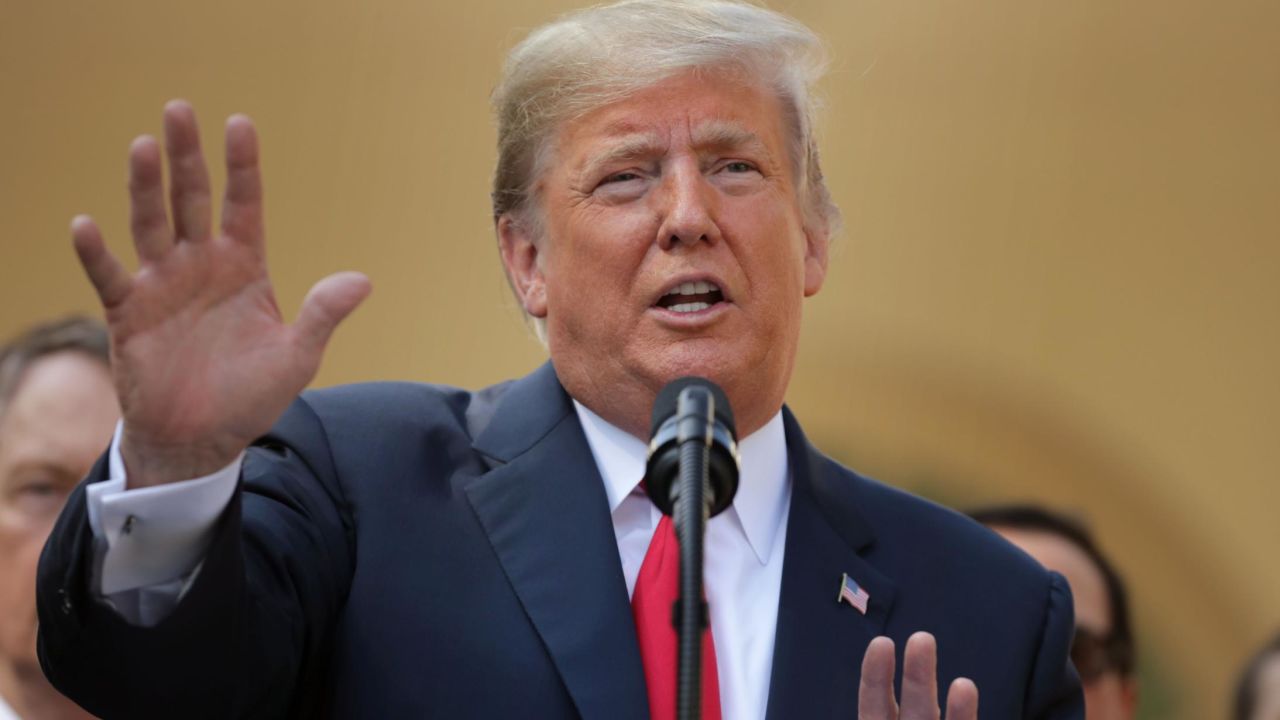 WASHINGTON, DC - OCTOBER 01: U.S. President Donald Trump speaks during a press conference to discuss a revised U.S. trade agreement with Mexico and Canada in the Rose Garden of the White House on October 1, 2018 in Washington, DC. U.S. and Canadian officials announced late Sunday night that a new deal, named the 'U.S.-Mexico-Canada Agreement,' or USMCA, had been reached to replace the 24-year-old North American Free Trade Agreement.  (Photo by Chip Somodevilla/Getty Images)