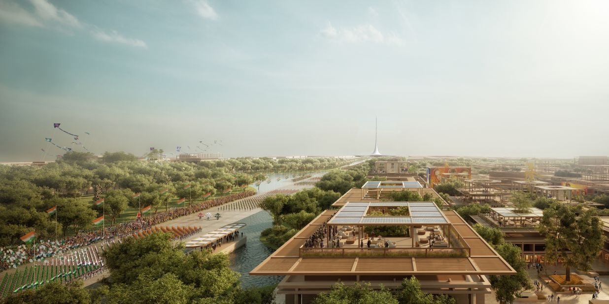 The development of Amaravati began after it was made the capital of Andhra Pradesh in 2015. Hyderabad, which was previously the state's capital, was transferred to the new state of Telangana following a redrawing of state lines. The project is handled by Foster + Partners, the London-based firm founded by architect Norman Foster.