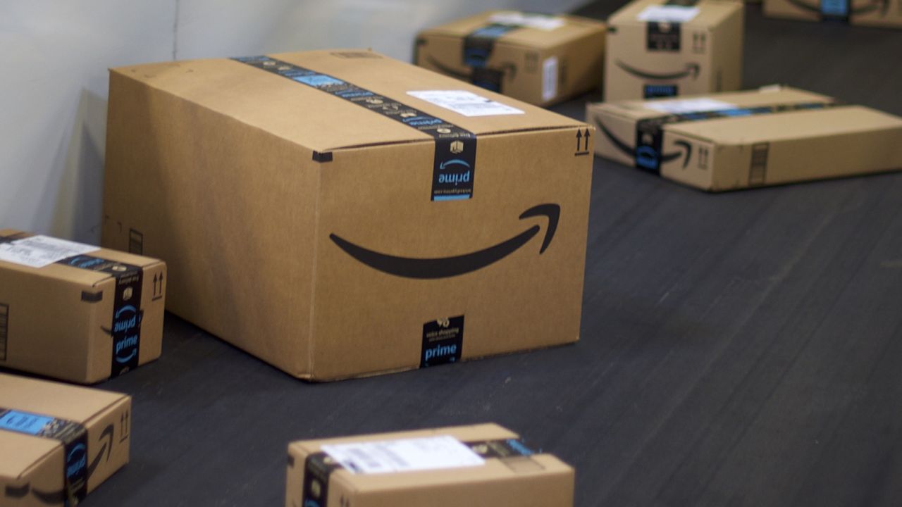 ROBBINSVILLE, NJ - AUGUST 1:  Boxes travel on conveyor belts at the Amazon Fulfillment Center on August 1, 2017 in Robbinsville, New Jersey.  The more than 1 million square feet facility holds tens of millions of products, features more than 14 miles of conveyor belts, and employs more than 4,000 workers who pick, pack, and ship orders.  Tomorrow Amazon will host a jobs fair to hire 50,000 positions in their fulfillment centers nationwide.  (Photo by Mark Makela/Getty Images)