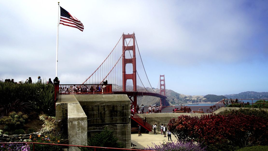 Near Golden Gate Park lies a former military base called the Presidio. 
