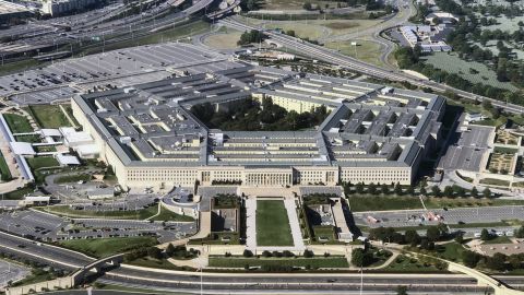 Aerial view of the Pentagon building photographed on Sept. 24, 2017. 