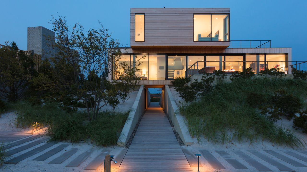 This beachfront residential property on the coast of New Jersey was built by RAAD Studio to withstand storms.