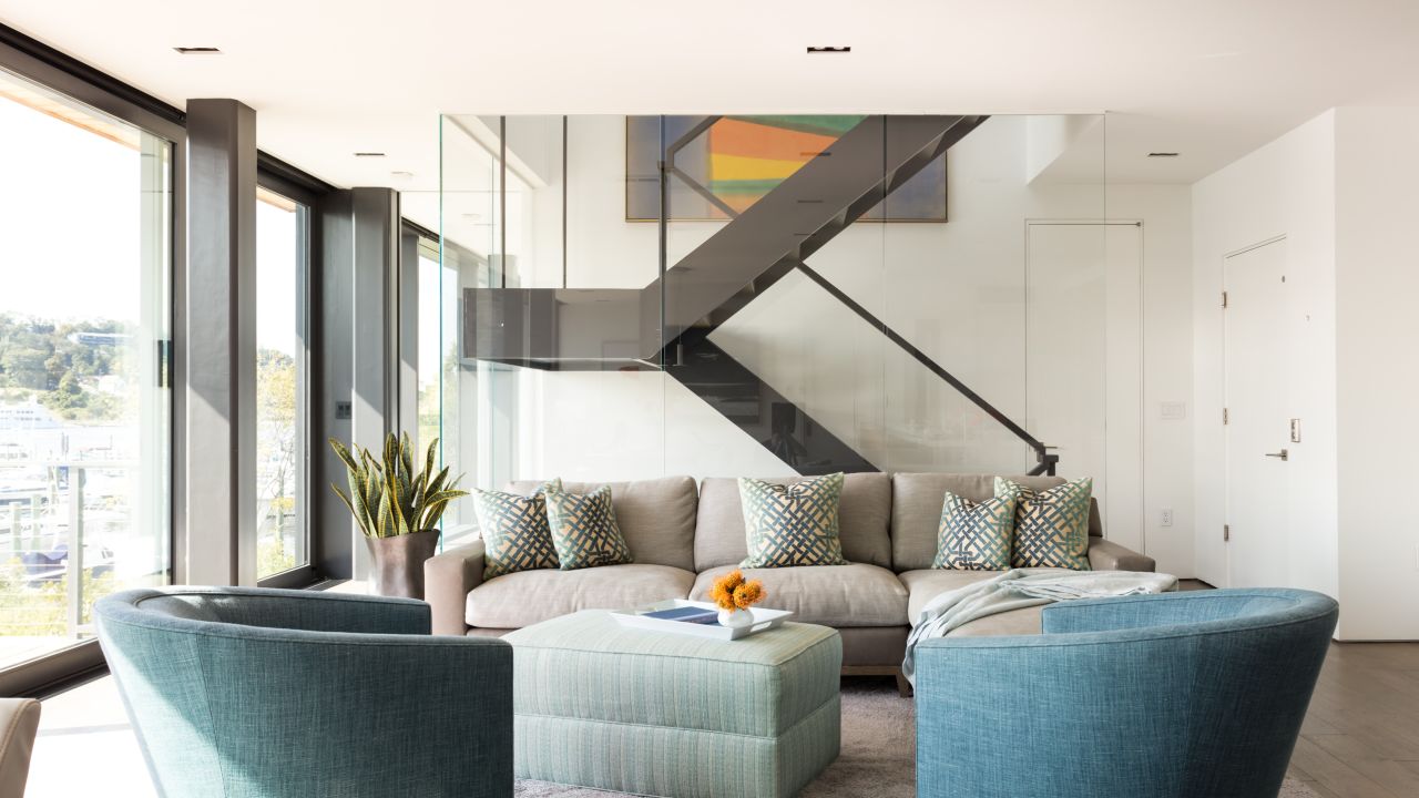 A view inside the New Jersey beachfront home designed by RAAD Studio.