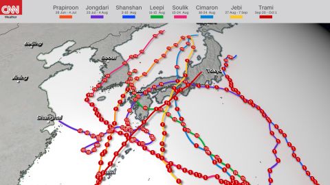 Eight named storms have already had a direct impact on Japan in 2018.