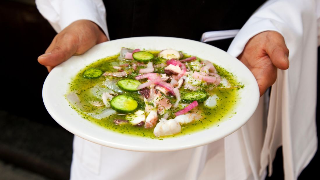 <strong>Aguachile:</strong> Local dish <em>aguachile</em>, a kind of shrimp ceviche, is fresh, citrusy and packs a spicy punch.