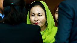 Rosmah Mansor, wife of former Malaysian prime minister Najib Razak, arrives at the Malaysian Anti-Corruption Commission (MACC) in Putrajaya on October 3, 2018. - Former Malaysian prime minister Najib Razak and his wife were questioned separately on October 3 by investigators over a multi-billion-dollar scandal that brought down his government. (Photo by Sadiq ASYRAF / AFP)        (Photo credit should read SADIQ ASYRAF/AFP/Getty Images)