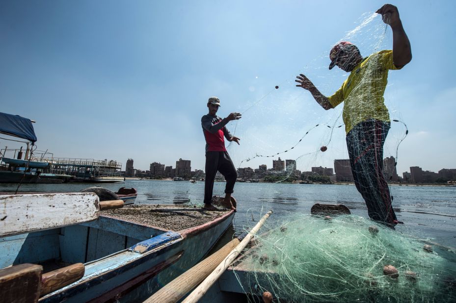 As well as providing water for agriculture and domestic use, the Nile provides local fishermen with a livelihood. 